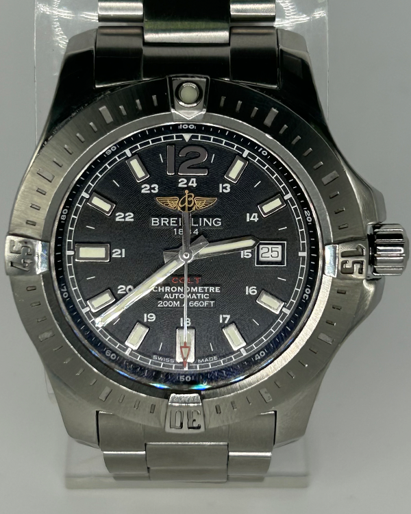 Breitling Colt 44MM Black Dial Steel Bracelet (A17388)