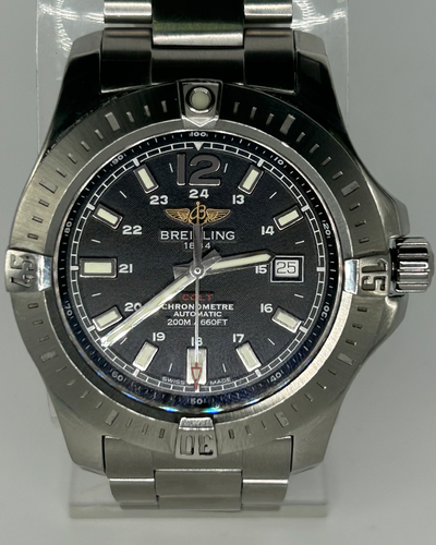 Breitling Colt 44MM Black Dial Steel Bracelet (A17388)