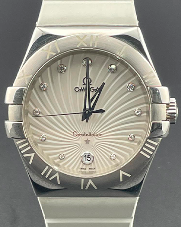 Omega Constellation 35MM Steel Factory Diamonds White Dial (123.12.35.60.52.001)