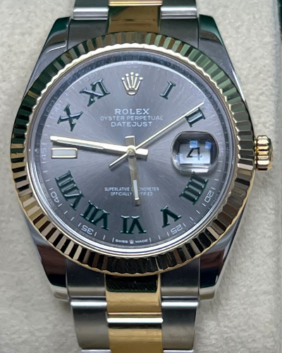 2020 Rolex Datejust "Wimbledon" 41MM Slate Dial Two-Tone Oyster Bracelet (126333)