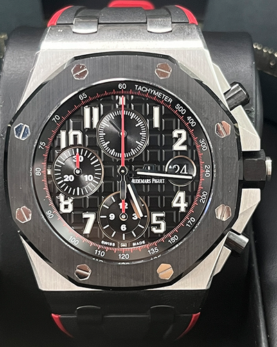 Audemars Piguet Royal Oak Offshore "Vampire" 42MM Black Dial Rubber Strap (26470SO.OO.A002CA.01)