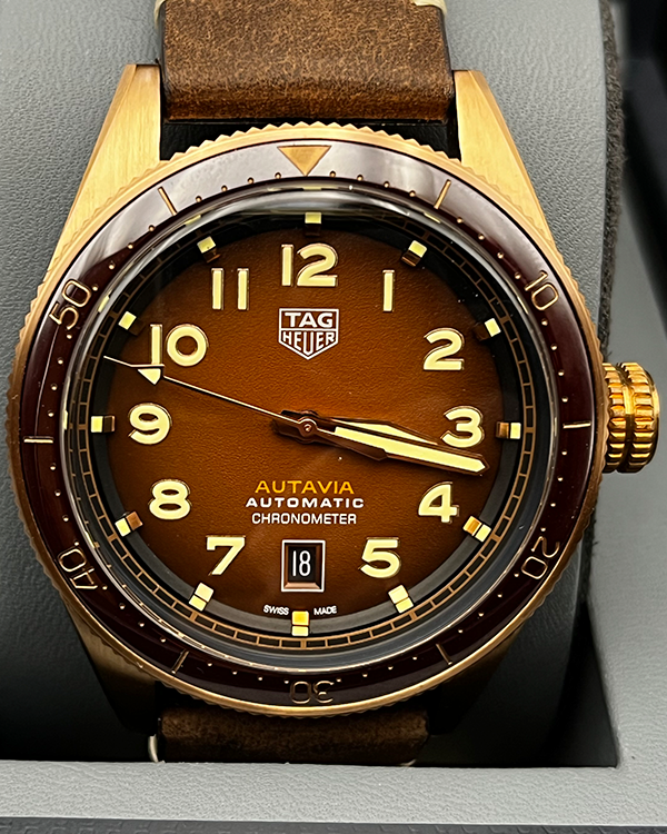 2022 TAG Heuer Autavia 42MM Brown Dial Leather Strap (WBE5191.FC8276)