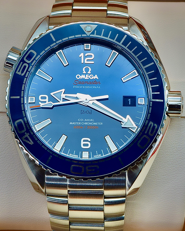 2021 Omega Seamaster Planet Ocean 600M 43.5MM Blue Dial Steel Bracelet (215.30.44.21.03.001)