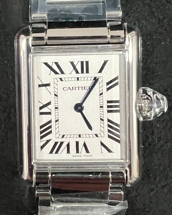 2024 Cartier Tank de Cartier 33.7x25.5MM Quartz Silver Dial Steel Bracelet (WSTA0052)