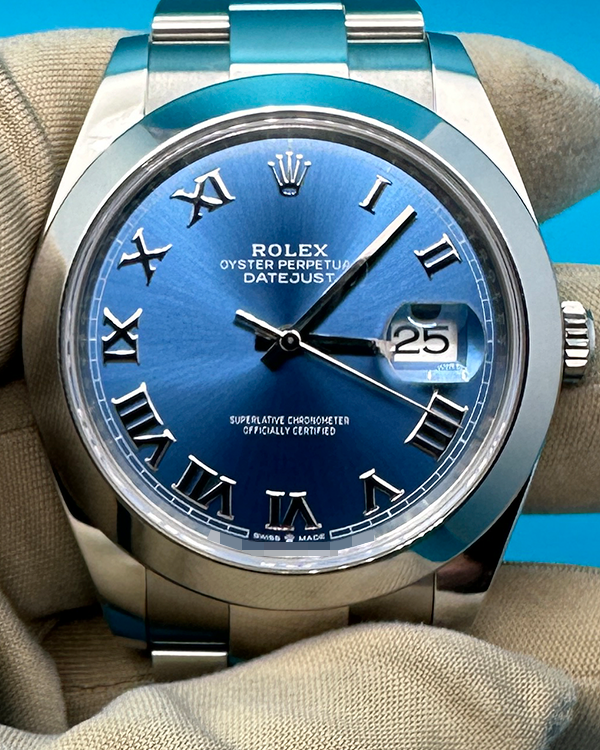 2023 Rolex Datejust 41MM Bright Blue Dial Oyster Bracelet (126300)