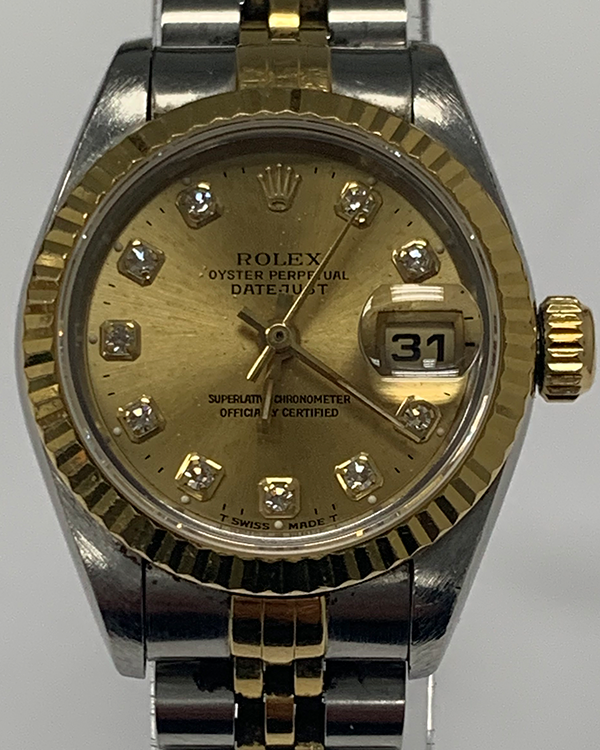 Rolex Lady-Datejust 26MM Champagne Dial Two-Tone Jubilee Bracelet (69173)