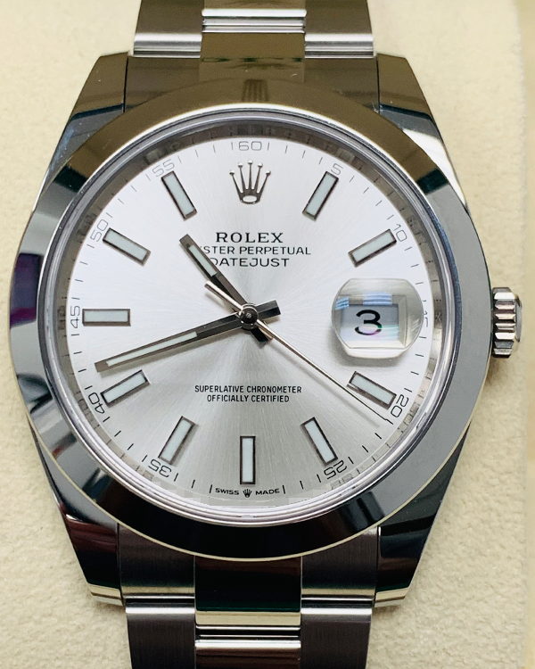 2022 Rolex Datejust 41MM Silver Dial Oyster Bracelet (126300)