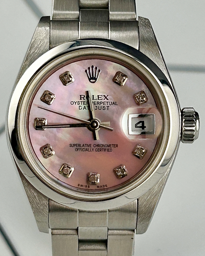 Rolex Oyster Perpetual Lady Date 26MM Aftermarket Mother of Pearl Dial Oyster Bracelet (69160)