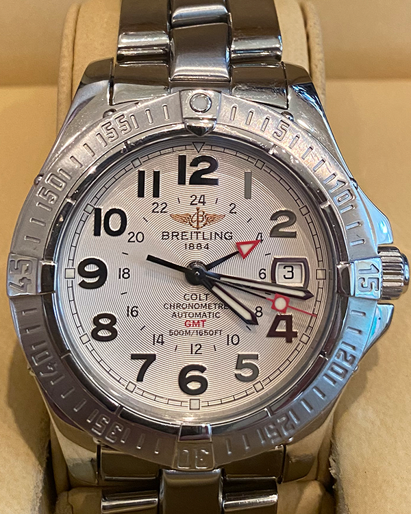 Breitling Colt GMT 40.5MM Silver Dial Steel Bracelet (A3235011/G567)