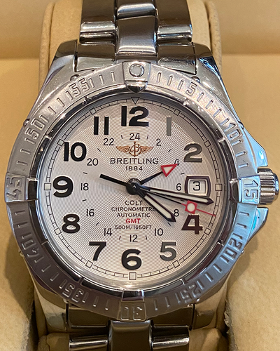 Breitling Colt GMT 40.5MM Silver Dial Steel Bracelet (A3235011/G567)