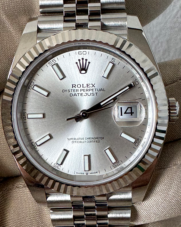 2023 Rolex Datejust 41MM  Silver Dial Jubilee Bracelet (126334)