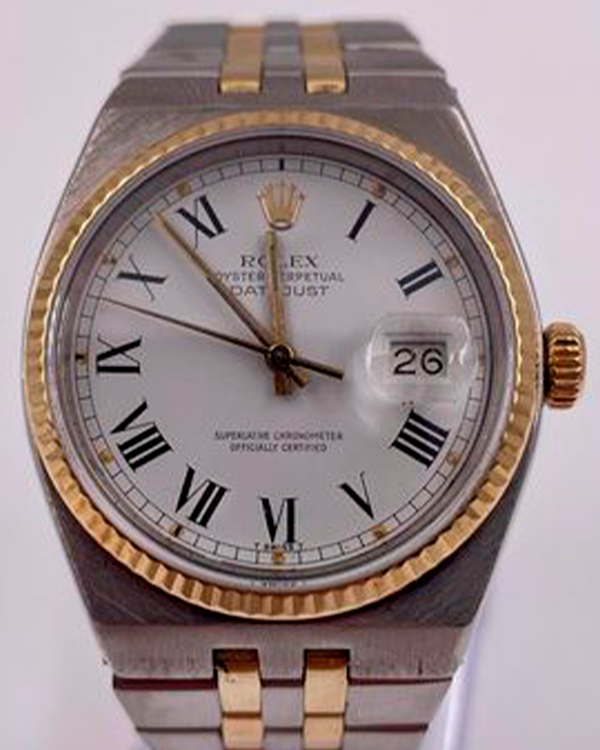 Rolex Datejust Oysterquartz 36MM White Dial Two-Tone Bracelet (17013)