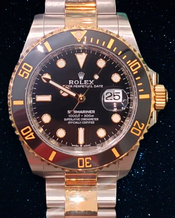 2022 Rolex Submariner Date Two-Tone Oystersteel and Yellow Gold Black Dial (126613LN)