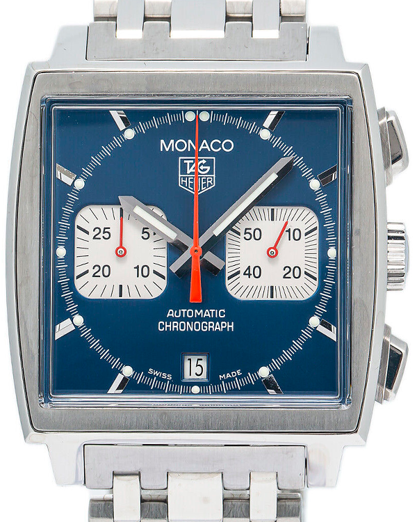 TAG Heuer Monaco 38MM Blue Dial Steel Bracelet (CW2113-0)