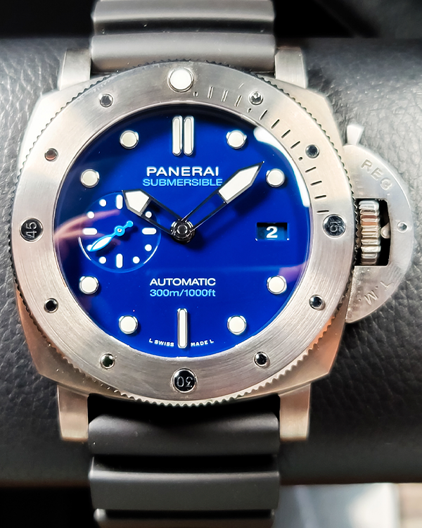 2020 Panerai Luminor Submersible 1950 3 Days 47MM Blue Dial Rubber Strap (PAM00692)