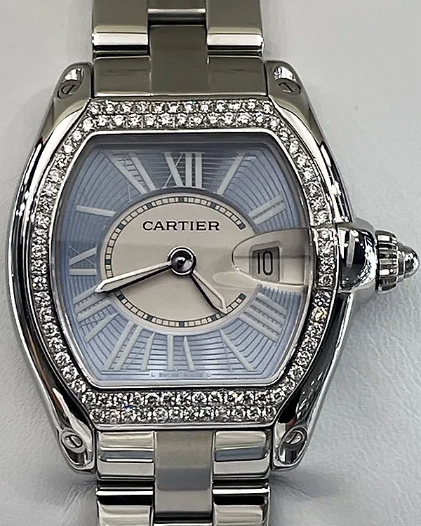 Cartier Roadster L.E. 36x30MM Quartz White/Blue Dial Steel Bracelet (W62053V3)