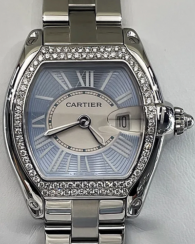 Cartier Roadster L.E. 36x30MM Quartz White/Blue Dial Steel Bracelet (W62053V3)