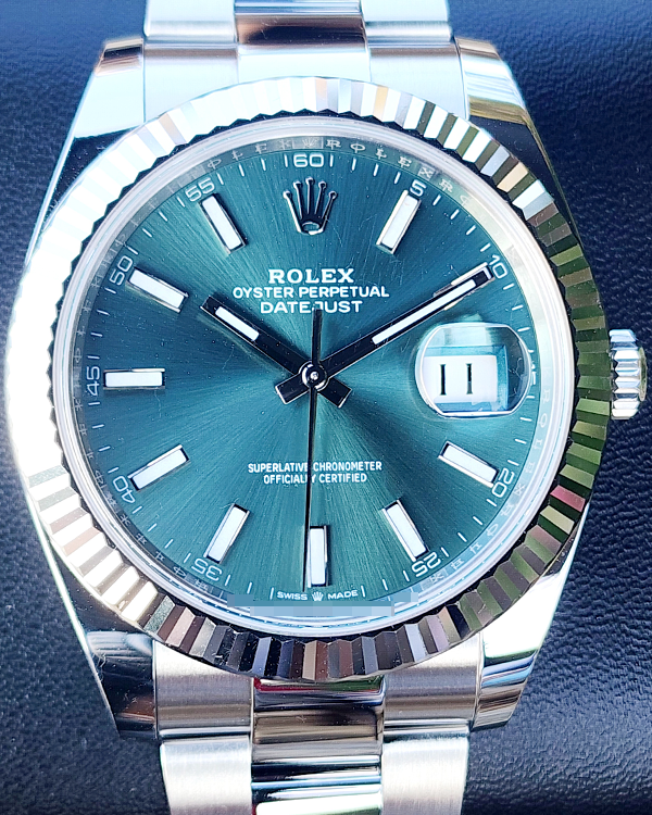 2024 Rolex Datejust 41MM Mint Green Dial Oyster Bracelet (126334)