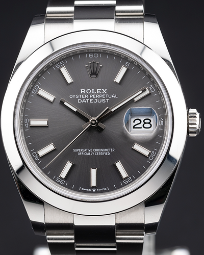 2020 Rolex Datejust 41MM Rhodium Dial Oyster Bracelet (126300)