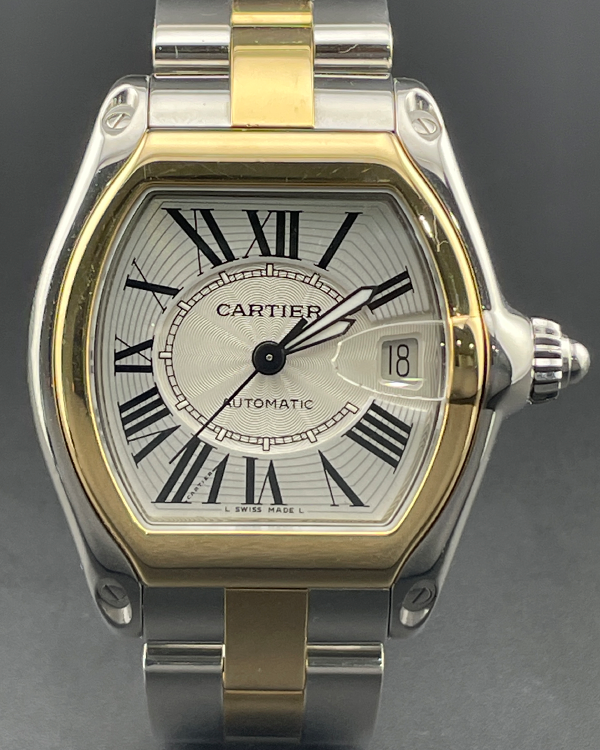 Cartier Roadster 44MM Yellow Gold and Steel Silver Dial (W62031Y4)