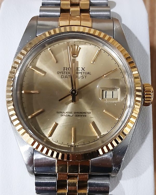 Rolex Datejust 36MM Champagne Dial Two-Tone Jubilee Bracelet (16013)