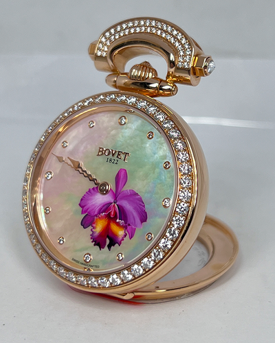 Bovet Amadeo Fleurier "Orchid" 39mm Mother of Pearl Dial Leather Strap (AF39015-SD123-LT04)