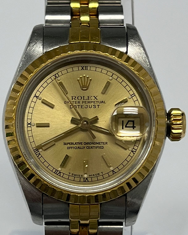 Rolex Lady-Datejust 26MM Champagne Dial Two-Tone Jubilee Bracelet (69173)