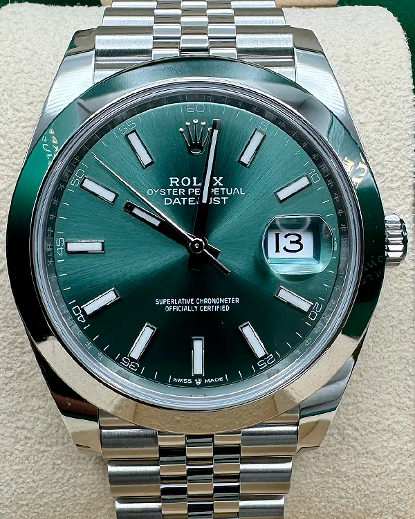 2024 Rolex Datejust 41MM Mint Green Dial Jubilee Bracelet (126300)