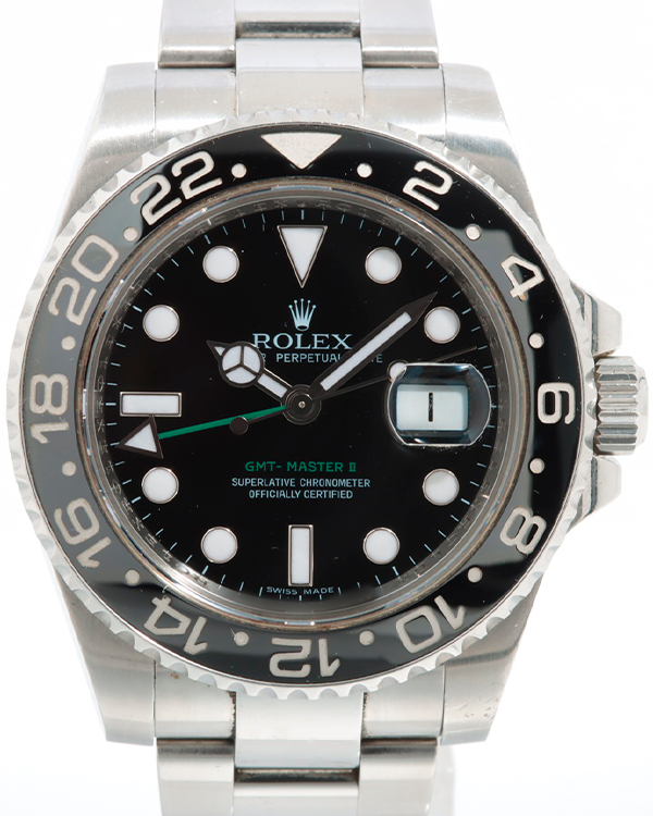 2008 (M Serial) Rolex GMT Master II 40MM Black Dial Steel Bracelet (116710LN)