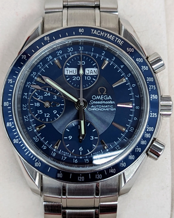 2010 Omega Speedmaster 40MM Blue Dial Steel Bracelet (3222.80.00)