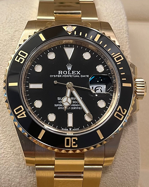 2024 Rolex Submariner Date 41MM Black Dial Yellow Gold Oyster Bracelet (126618LN)