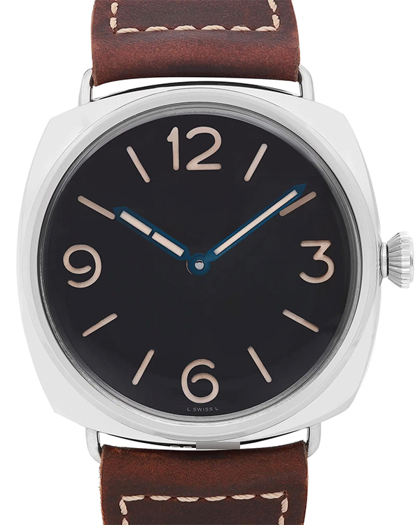 Panerai Radiomir 3 Days Acciaio 47MM Black Dial Leather Strap (PAM00721)