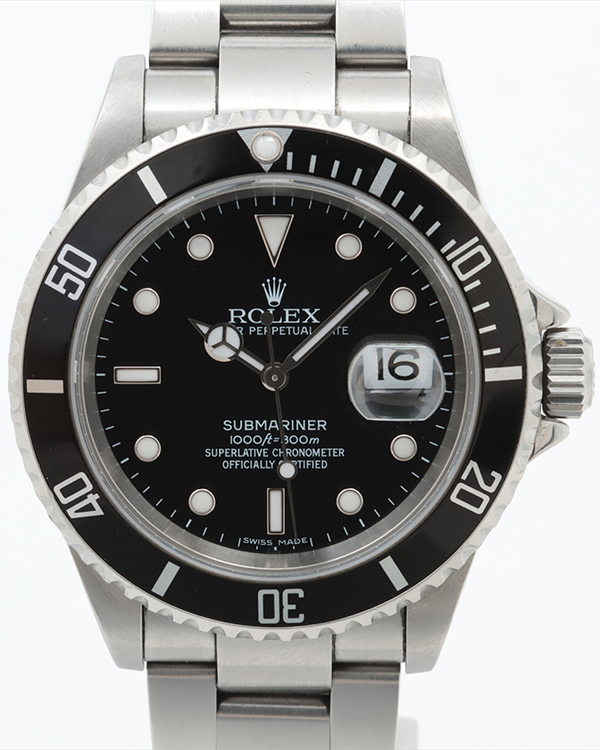 (D-Serial) Rolex Submariner Date 40MM Black Dial Steel Bracelet (16610)