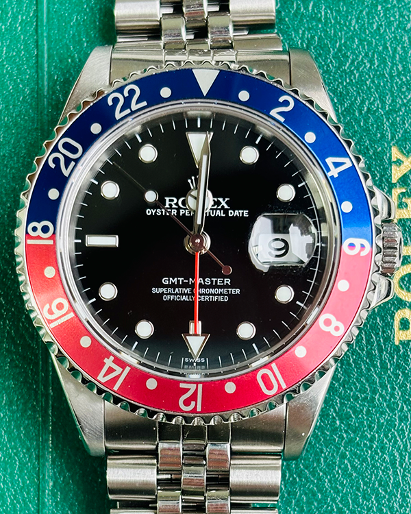 Rolex GMT-Master "Pepsi" 40MM Black Dial Jubilee Bracelet (16700)