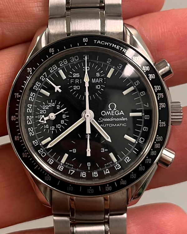 1999 Omega Speedmaster Day Date 39MM Black Dial Steel Bracelet (3520.50.00)