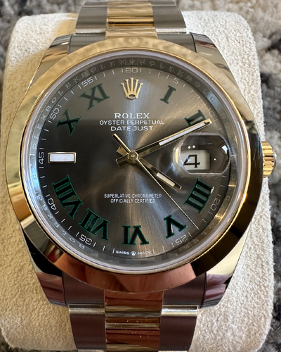 2023 Rolex Datejust 41MM "Wimbledon" Slate Dial Two-Tone Oyster Bracelet (126303)