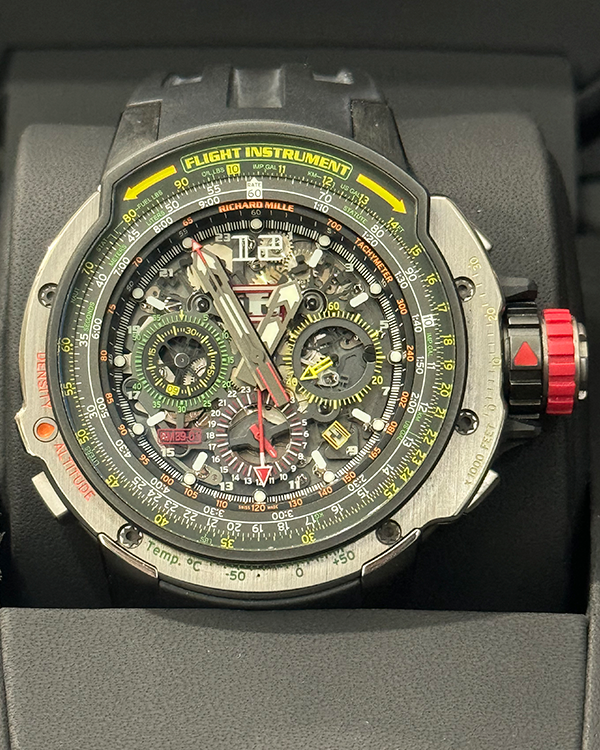 2017 Richard Mille Flyback Chronograph 50MM Black Dial Rubber Strap (RM39-01)