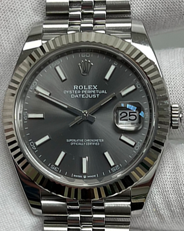 2023 Rolex Datejust 41MM Slate Dial Oystersteel Jubilee Bracelet (126334)