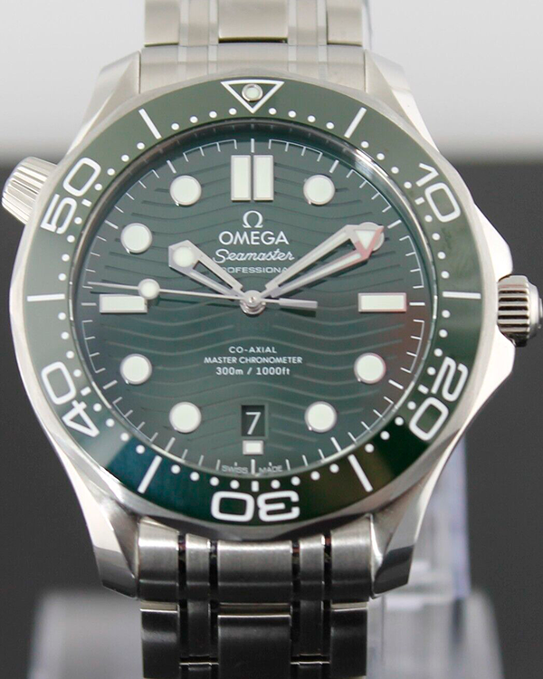 2021 Omega Seamaster Diver 300 42MM Green Dial Steel Bracelet (210.30.42.20.10.001)