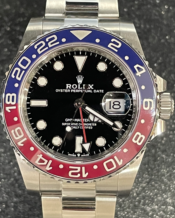 2023 Rolex GMT- Master ll "Pepsi" 40MM Oystersteel Black Dial (126710BLRO)