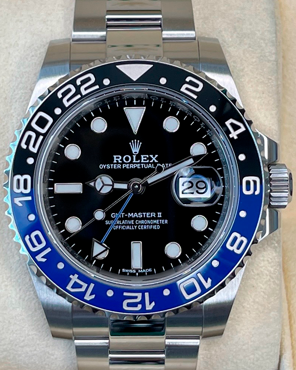 2017 Rolex GMT-Master II "Batman" 40MM Black Dial Oyster Bracelet (116710BLNR)