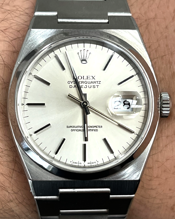 Rolex Datejust Oysterquartz 36MM Silver Dial Steel Bracelet (17000)