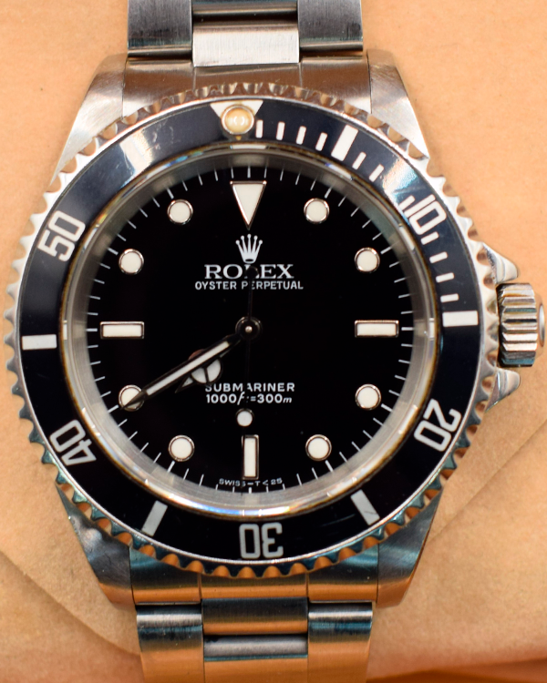 1991 (X Serial) Rolex Submariner No-Date 40MM Black Dial Steel Bracelet (14060)