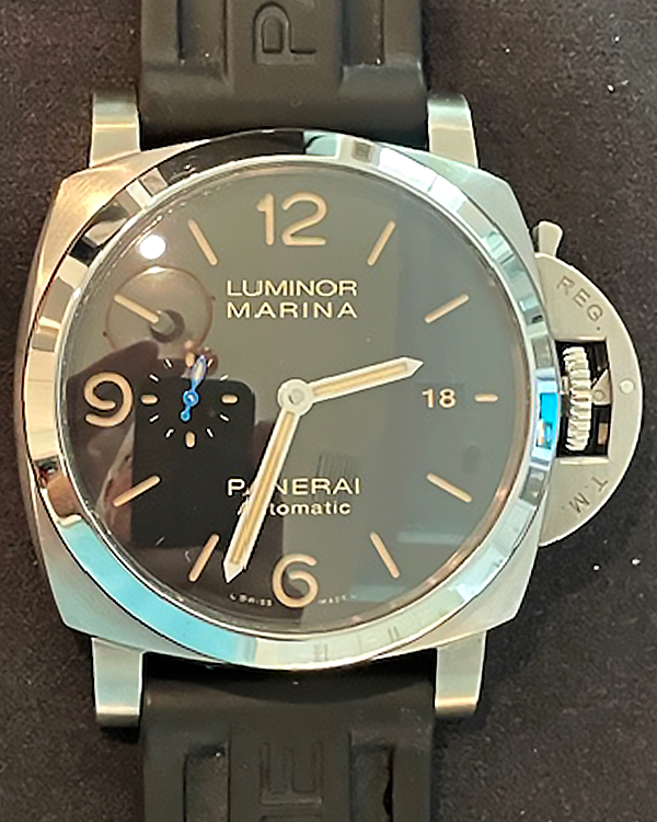 2019 Panerai Luminor Marina 1950 3 Days 44MM Black Dial Rubber Strap (PAM01312)