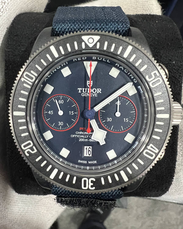 2023 Tudor Pelagos FXD Chrono Alinghi Red Bull 43MM Blue Dial Textile Strap (25807KN)