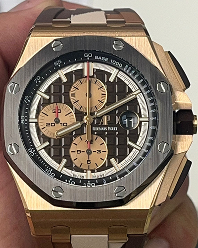 2019 Audemars Piguet Royal Oak Offshore Chronograph Limited Edition 44MM Brown Dial Rubber Strap (26401RO.OO.A087CA.01)