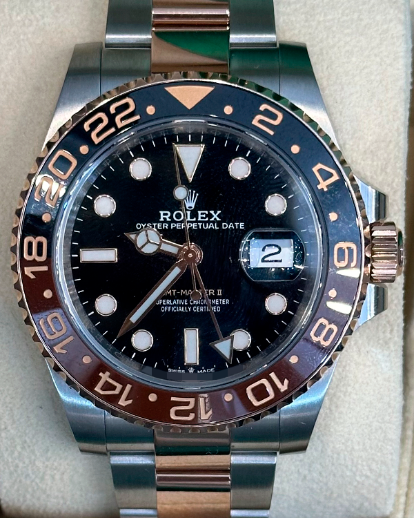2021 Rolex GMT-Master II "Root Beer" 40MM Black Dial Two-Tone Bracelet (126711CHNR)