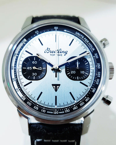 2022 Breitling Top Time "Triumph" 41MM Ice-Blue Dial Leather Strap (A23311)