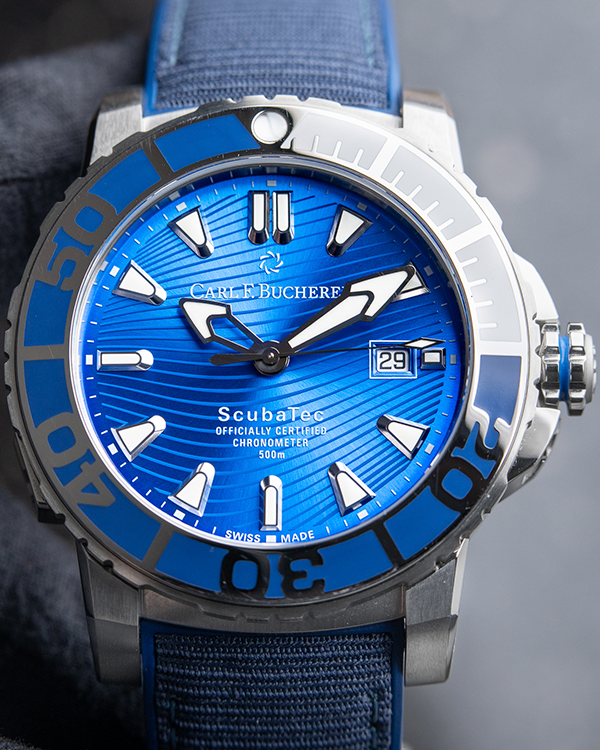 2022 Carl F. Bucherer Patravi Scubatech Maldives Diver 500M Blue Dial Automatic (00.10632.23.53.02)