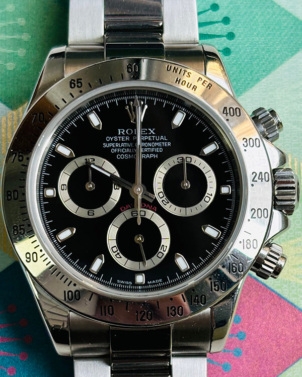 2004 Rolex Cosmograph Daytona 40MM Black Dial Oyster Bracelet (116520)